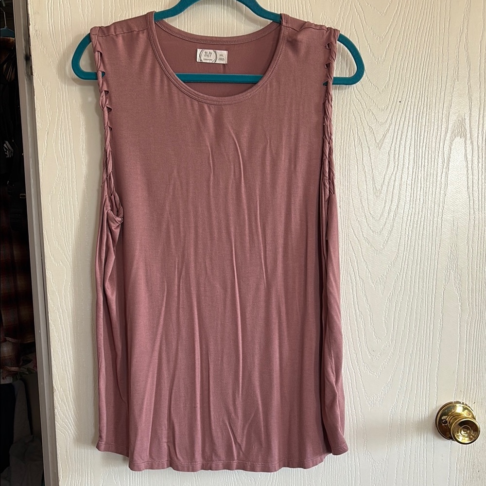 Maurices Mauve Tank Top with Braided Sides